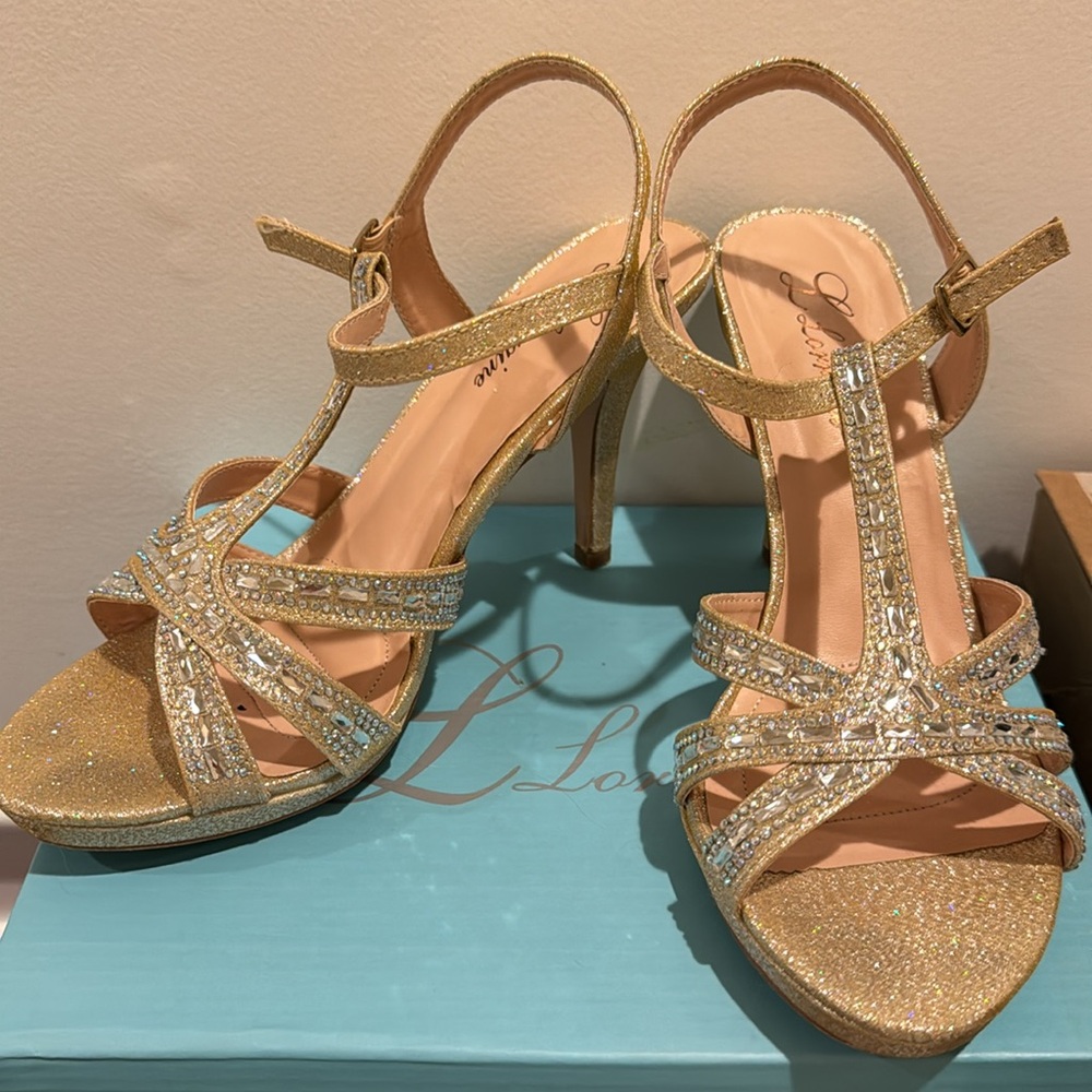 Gold Sparkly High Heel